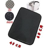Cateva Çift Taraflı Su Geçirmez Kedi Kumu Paspası 60 x 45 cm - Gri