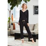 Catherine's 2020 Saten Pijama Takım - Siyah
