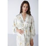 Catherine's Hamile Sabahlık Yumuşak Dokulu Viskon Kumaş ile Rahat ve Şık Kullanım - Beyaz - 2XL