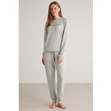 catherine's Kadın Uzun Kol Yeşil Pijama Takımı C2T4N2O8 YEŞİL M