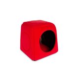 CatHouse Nerotex Kırmızı Üç Fonksiyonlu Yıkanabilir Kedi Yatağı 40x40 cm