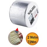 Çatı Izolasyon (72 mm x 2 Mt) Su Sızdırmazlık Geçirmez Yalıtım Çamur Boru Sakız Tamir Bant Bandı. - Gri