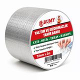 Çatı İzolasyon (72 Mm X 2 Mt) Su Sızdırmazlık Geçirmez Yalıtım Çamur Butil Sakız Tamir Bant Bandı