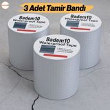 Çatı Izolasyon Bandı 3 Adet Tamir Bant 2 Metre Su Sızdırmazlık Geçirmezlik Yalıtım Çamur Çatlak Boru - Gümüş - Gri