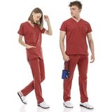 Çatı Medikal Ultralycra Basic - Doktor Hemşire Forma Takımı Unisex Kiremit