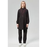 Çatı Uniform Extreme Cool Modest - Premium Çift Yön Likralı Doktor Hemşire Forma Takımı Scrubs Üniforma Cerrahi Takım (Kadın), Kömür - Kömür Rengi