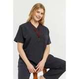 Çatı Uniform Ultralycra Comfy - Büyük Beden Likralı Doktor Hemşire Forma Takımı (Unı), Antrasit