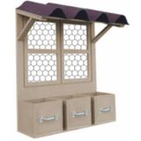 Çatılı Telli Ahşap Çiçeklik 45x40cm TR-634