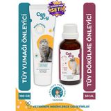 Catjoy Süper 2'li Paket Anti Hairball Malt Macun 100 gr ve B Plus Kedi Tüy Damlası 50 ml