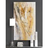 Çatlak Yağlı Boya Dokulu Tablo 50X70 Gümüş Çerçeveli