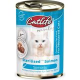 Catlife CLF18 Yaş Kedi Maması, Somonlu, Konserve, Yetişkin, Kısırlaştırılmış, 400 G