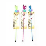 Catlife Peluş Toplu Zilli Karışık Renk 40 cm Kedi Oltası Oyuncağı