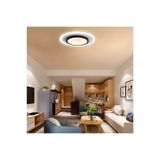 CATLUZ 50cm Akrilikli Yuvarlak Kumandalı,dimli 3 Işık Renkli Led Tavan Lambası, Modern Avize