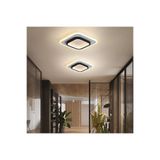 CATLUZ Akrilikli Kare Kumandalı Dimli 3 Işık Renkli 24x24cm Led Tavan Lambası, Modern Avize