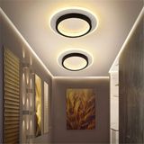 Catluz Akrilikli Yuvarlak 24CM 3 Işık Renkli Kumandalı LED Tavan Lambası,modern Avize - 1 - Siyah - Beyaz