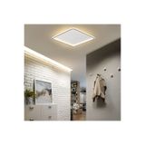 CATLUZ Antrasit Kumandalı Dimli 3 Işık Rengi Kare 50x50cm Led Tavan Lambası, Avize, Modern Aydınlatma