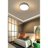CATLUZ Antrasit Şerit Akrilikli 50cm Çap 3 Işık Renkli Kumandalı Dimli Led Tavan Lambası,modern Aydınlatma