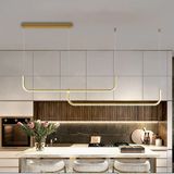 Catluz Gold Çift Yay 80CM LED Lamba,yay Sarkıt Avize,modern Aydınlatma,dekoratif Işık 3000K