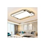 CATLUZ Işık Dikdörtgeni Kumandalı Dimli 3 Işık Renkli 90x60cm Led Tavan Lambası, Modern Aydınlatma