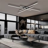 Catluz Siyah 3 Işık Rengi #2 LED Tavan Lambası,avize,modern Aydınlatma,dekoratif Işık
