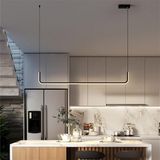 Catluz Siyah Yay 80CM LED Lamba,yay Sarkıt Avize,modern Aydınlatma,dekoratif 3000K