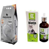 Catmania Carbon Grey Kedi Kumu 10LT +Kedi Biotin
