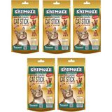 CatMozz 5x10'lu Stick Kuzu Etli Kedi Otlu Kediler İçin Ödül Çubuğu