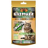 CatMozz Crunch Deri Tüy Bakımı Dışı Çıtır İçi Yumuşak Kedi Ödül Bisküvisi Ton Balıklı 50 Gr