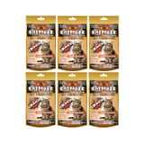 CatMozz Crunch Güçlü Kemikler Dışı Çıtır İçi Yumuşak Kedi Ödül Bisküvisi Biftekli 50 Gr X 6 Adet