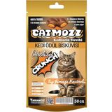 CatMozz Crunch Tüy Yumağı Kontrolü Dışı Çıtır İçi Yumuşak Kedi Ödül Bisküvisi Tavuklu 50 Gr