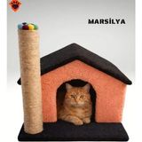 CatMozz Marsilya Yuvalı Kedi Tırmalama Oyuncağı ve Evi