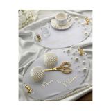 CatplexBoutique Söz Tepsisi - Kişiye Özel 2'li Nişan Tepsisi Damat Kahvesi Tepsi - SET 46