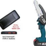 Catpower 1330 Çift Akülü Dal Budama Makinesi 15 Cm - Cat1330+Akdeniz Taşınabilir Şarj Cihazı (Model: S125q)