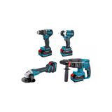 Catpower 1580 Kömürsüz 20V 3X4.0ah Akülü 4’Lü Set - Kırıcı Delici - Avuç Taşlama - Darbeli Vidalama - Somun Sıkma