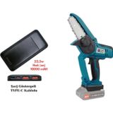Catpower 4138 Akülü Dal Kesme Makinesı 10 Cm - (Akü Hariç)+Ah+Akdeniz Taşınabilir Şarj Cihazı (Model: S125Q)
