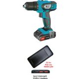 CatPower 4140 Li-Ion Şarjlı Matkap 2.2 Ah 20 V Çift Akü + S125Q Akdeniz Taşınabilir Şarj Cihazı