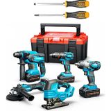 Catpower 4150 5 Li Set 3 Akü 1 Şarj Aleti 4 Amper Darbeli Duz Yıldız Tornavida