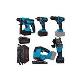 Catpower 4150 Kömürsüz 20v 4.0ah Li-ion 3 Akülü 5'li Set - Darbeli Vidalama - Kırıcı Delici - Avuç Taşlama - Somun Sıkma Ve Torklu
