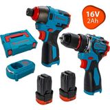 Catpower 5161 Kömürsüz Akülü Matkap ve Torklu Vidalama Set 16V 2AH
