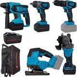 Catpower Akülü Set Darbeli Vidalama Kırıcı Delici Avuç Taşlama -4150
