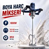 CATPOWER Boya Harç Mikseri 1800W Elektrikli Karıştırıcı M14 Çift Devirli Alçı Çimento Beton Karıştırma Mikser - Gri
