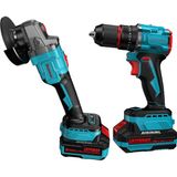 Catpower E1030 Kömürsüz Li-Ion Akülü Vidalama ve Avuç Taşlama Seti 20V 4.0AH+2.0AH Yüksek Tork