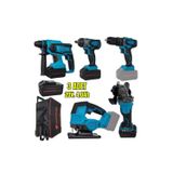 CATPOWER KÖMÜRSÜZ AKÜLÜ SET: DARBELİ VİDALAMA / KIRICI-DELİCİ / AVUÇ TAŞLAMA / SOMUN SIKMA / DEKUPAJ 20V 4.0aH Lİ-İON