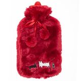 Cats Bordo Pelüş Sıcak Su Torbası, Kedi Tasarımlı, Kauçuk, 2 Litre Kapasite, 20x35 cm, Çıkarılabilir Yıkanabilir Kılıf