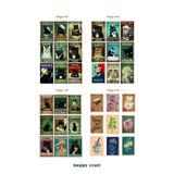 Cats Kedi Mizah ve Pul Temalı 4lü Laptop Tablet Telefon Defter Sticker Set
