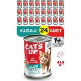 Cat's Up Cats Up Yaş Yetişkin Kedi Maması Kuzu Etli 415 Gr 24'lü