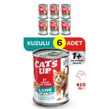 Cat's Up Cats Up Yaş Yetişkin Kedi Maması Kuzu Etli 415gr 6Lı