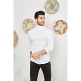 Catspy Erkek Beyaz Boğazlı Kazak - XS