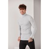 Catspy Erkek Gri Lycra Boğazlı Kazak - 51G-Gri