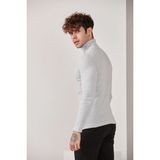 Catspy Erkek Gri Lycra Boğazlı Kazak - M - 51G-Gri